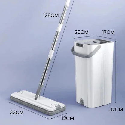 Kit Trapeador con Balde Escurrible Giratorio 360°