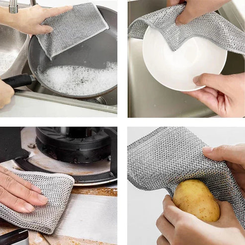 Paños de limpieza multiuso de malla metálica | Oferta Compra 5 Lleva 10