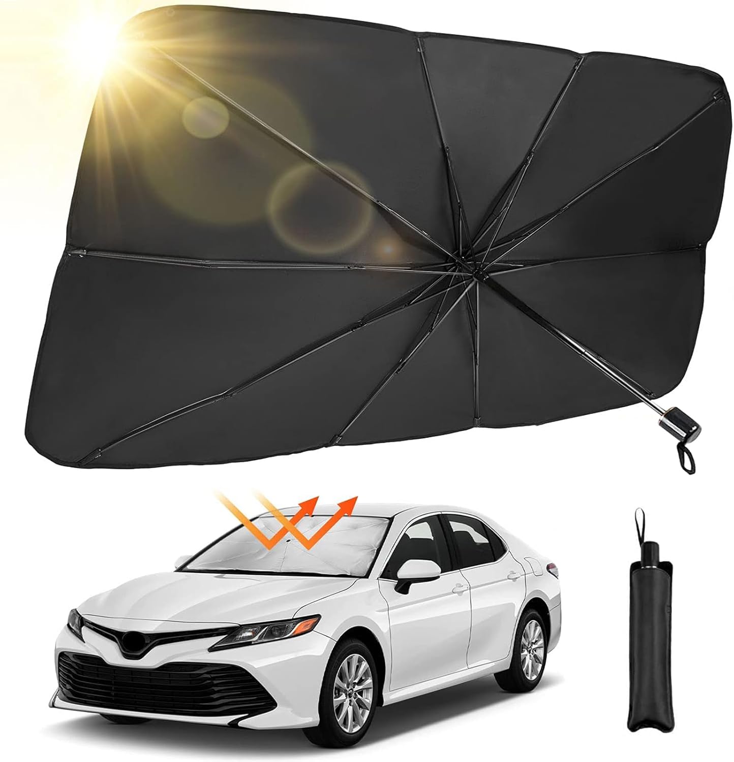 Sombrilla Parasol Plegable Anti Rayos del Sol + Funda Gratis
