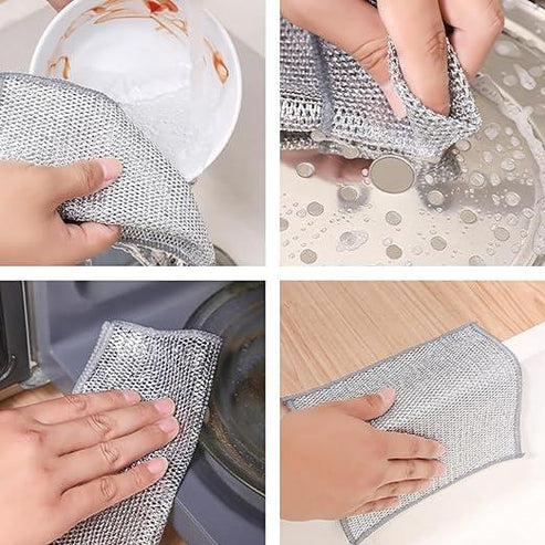 Paños de limpieza multiuso de malla metálica | Oferta Compra 5 Lleva 10