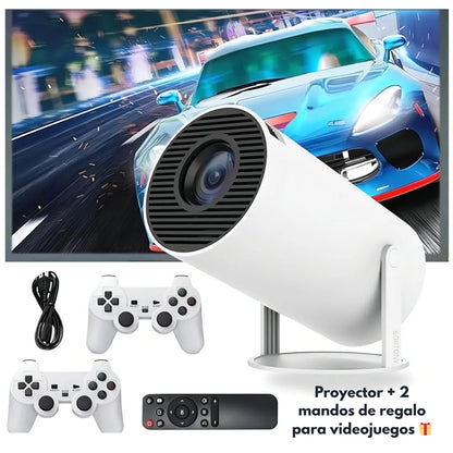 🎬 Convierte cualquier lugar en tu cine personal en segundos - Proyector + 2 mandos de regalo 🎁