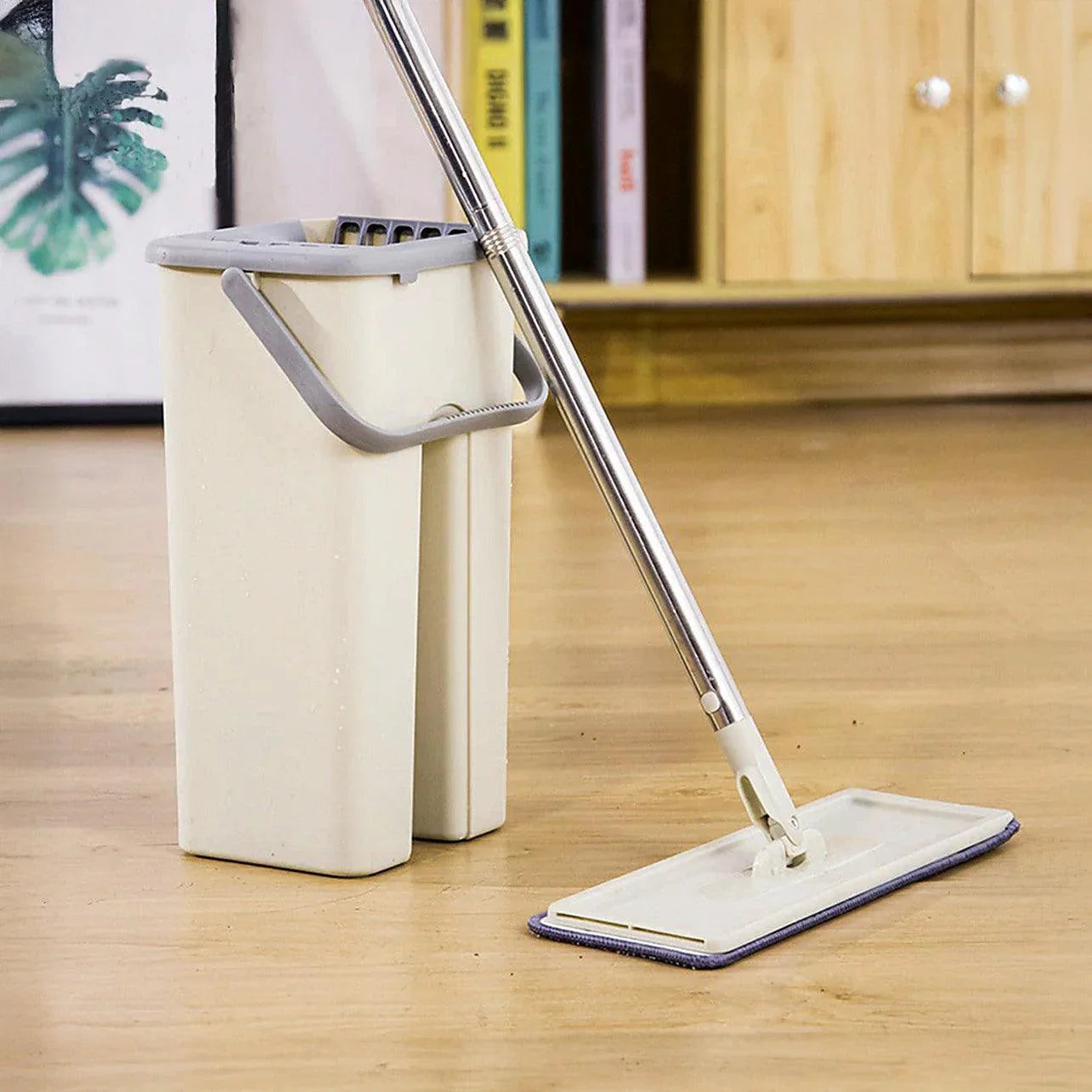 Kit Trapeador con Balde Escurrible Giratorio 360°