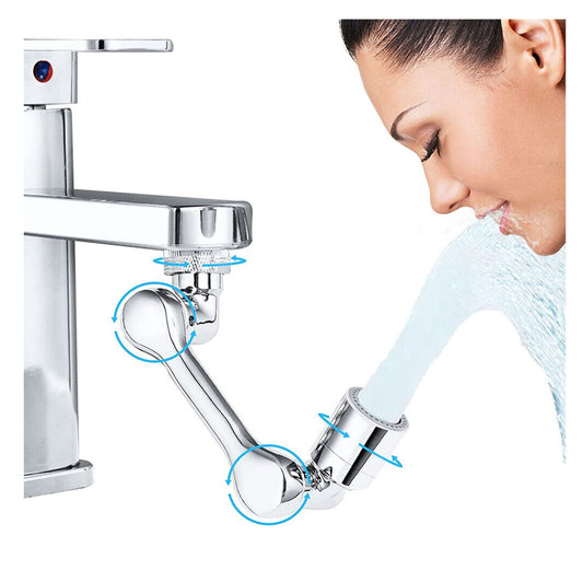 ¡Grifo Giratorio 1080° - Ahorra Agua y Lava Más Fácil!