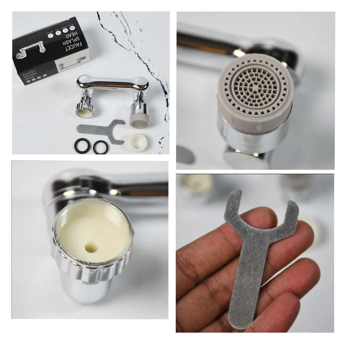 ¡Grifo Giratorio 1080° - Ahorra Agua y Lava Más Fácil!