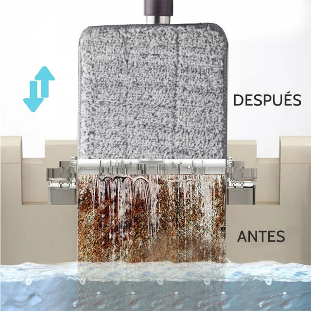 Kit Trapeador con Balde Escurrible Giratorio 360°